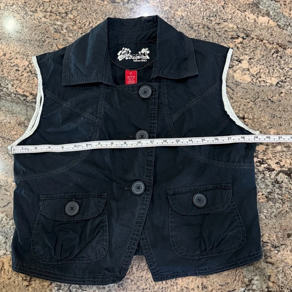 Mossimo Supply Co. Black Button-Up Vest